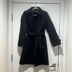 Express Black Quilted Trench- size 10